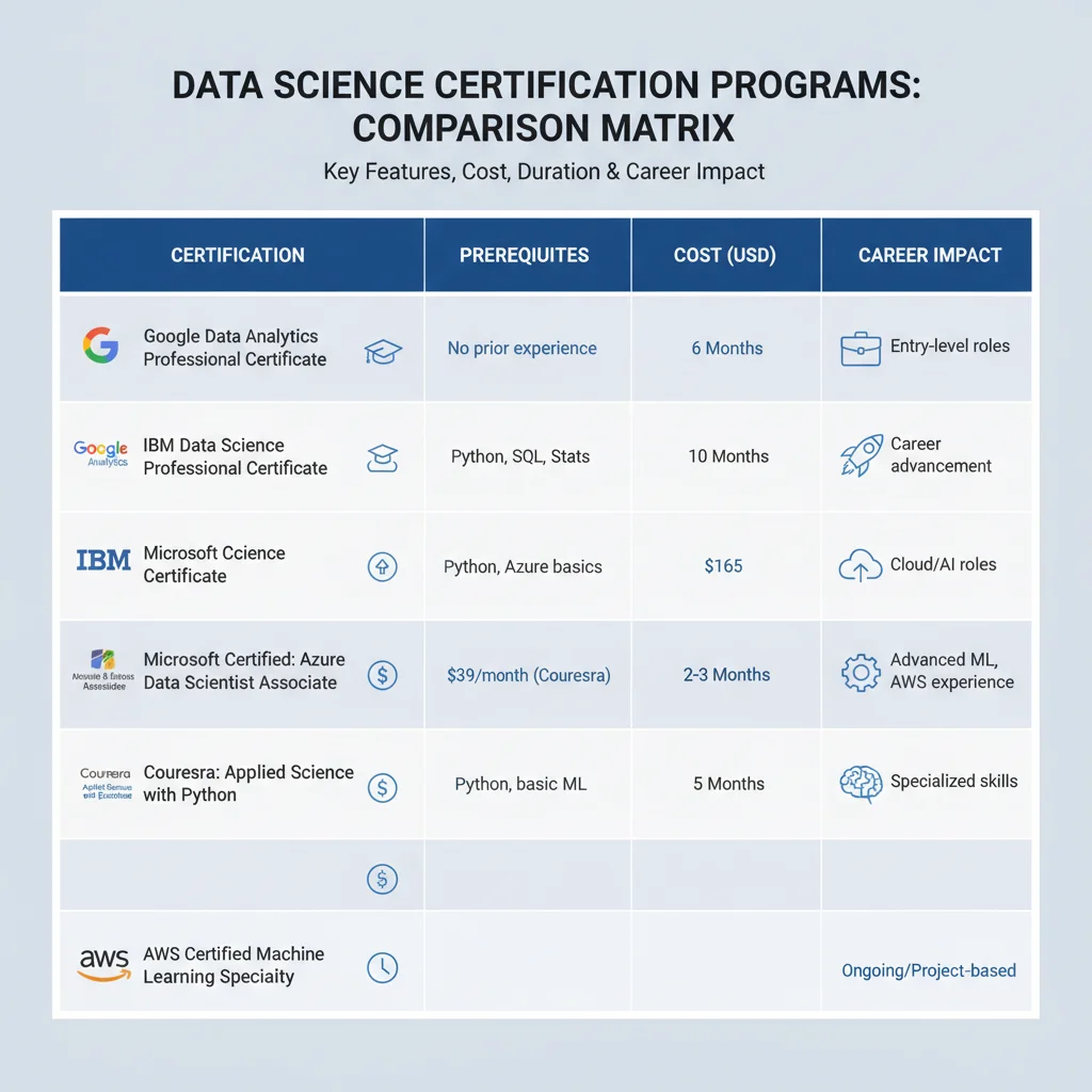 Comparing Top 4 Data Science Certifications for US Career Advancement ...
